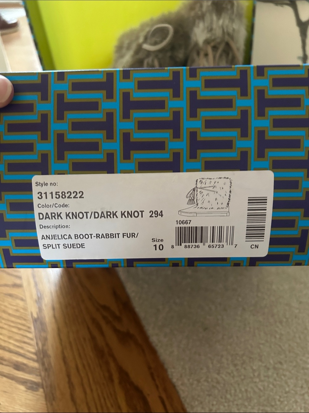 Tory Burch Taupe Faux Fur Tassel Winter Boots - Picture 2 of 4